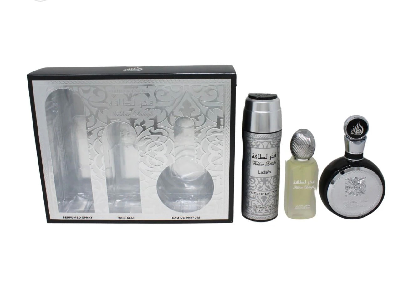 Lattafa Fakhar Set De 3 Pz Con Body Mist Para Hombre