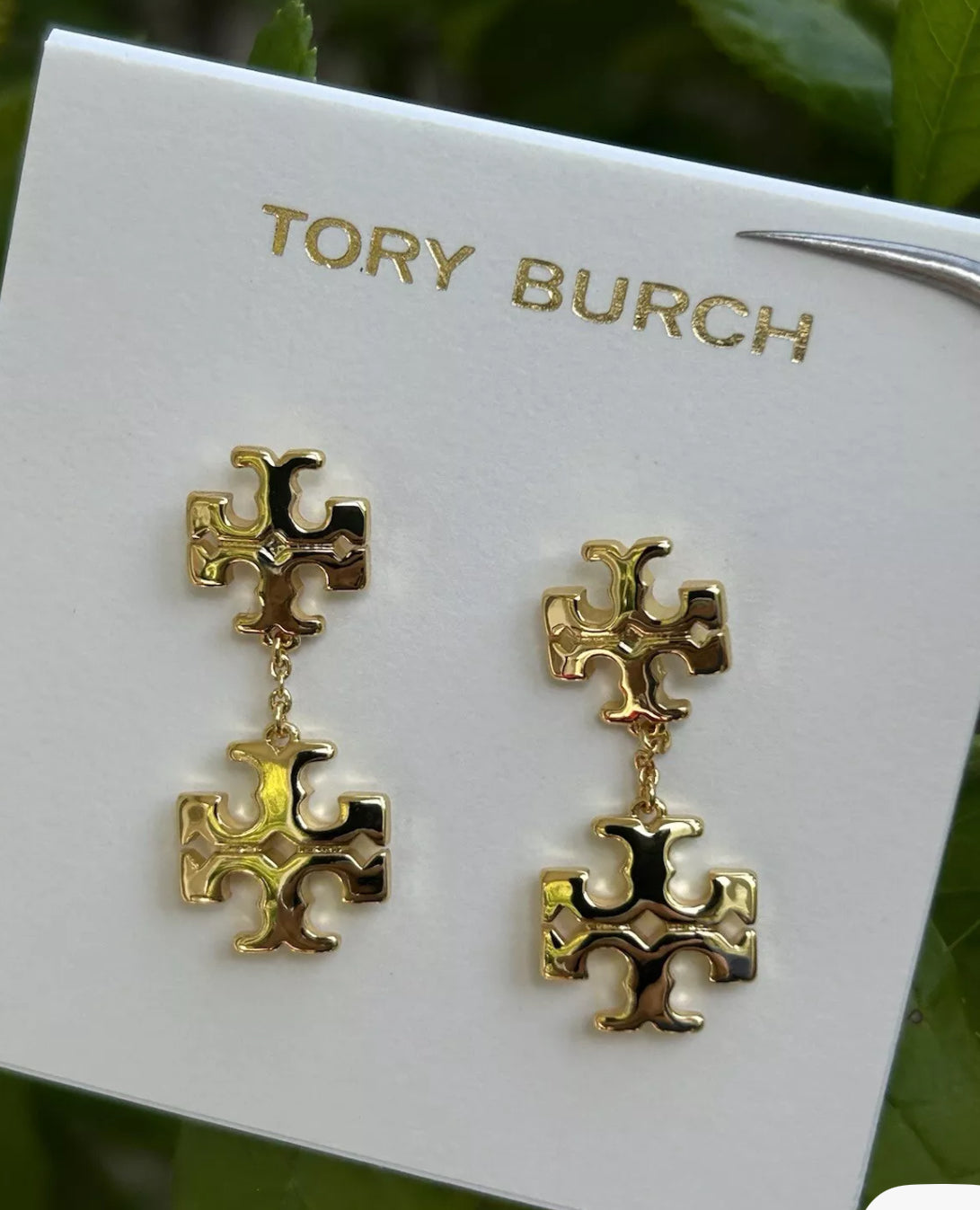 Aretes Tory Burch Kira Doble Logo