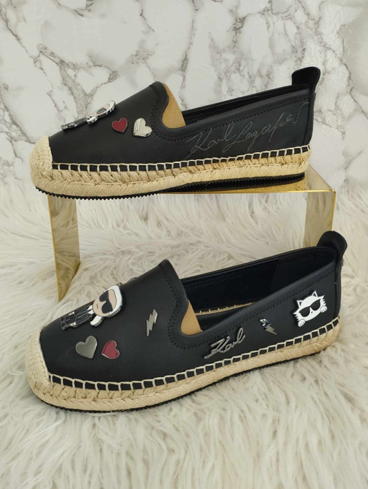 Espadril color negro marca karl Lagerfeld