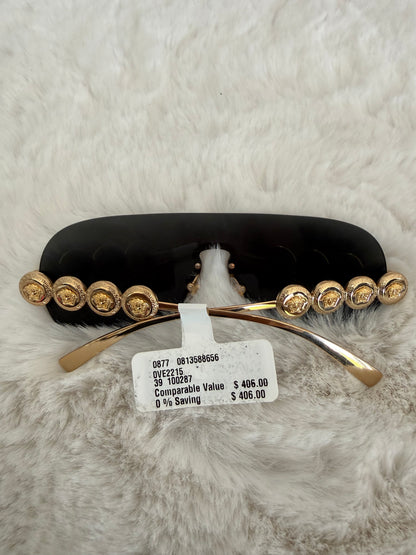 Lentes armazón dorado marca Versace unisex