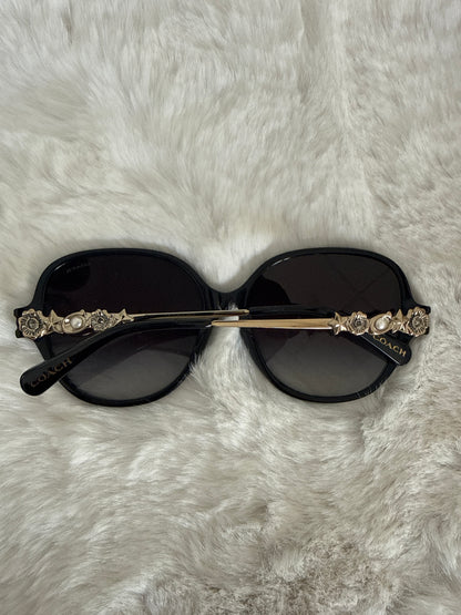 Lentes negro grande de dama marca Coach con estuche