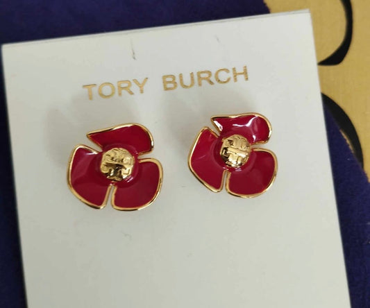 Aretes flor marca Tory Burch