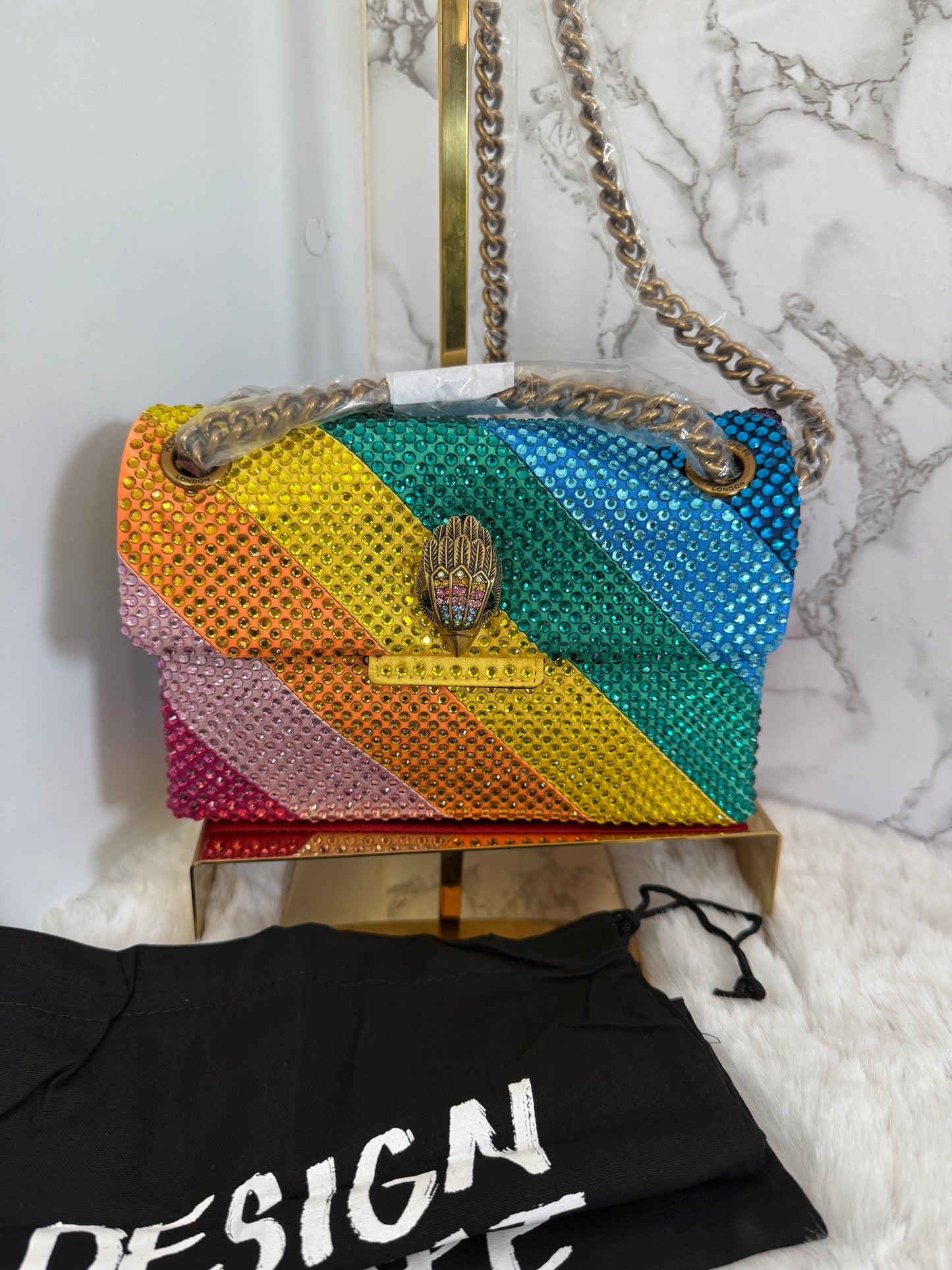 Bolsa de dama cristales y colores marca Kurt geiger