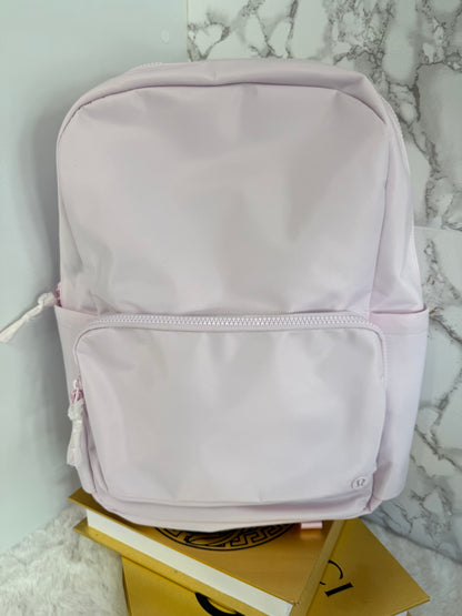 Mochila grande rosa claro marca Lululemon