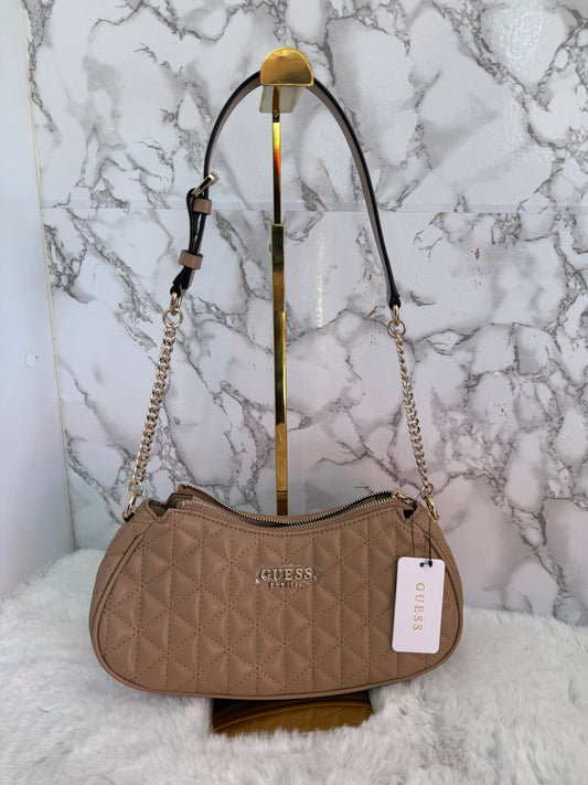 Bolsa crossbody marca Guess coló nude