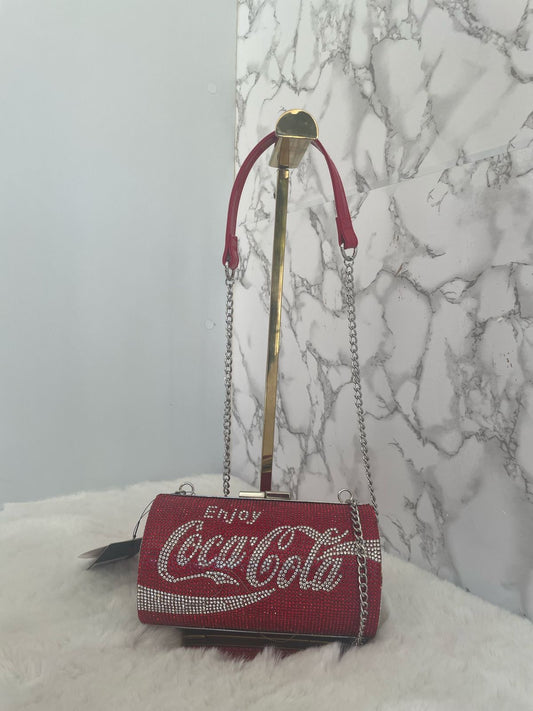 Bolsa crossbody en piedra con logo Coca-Cola