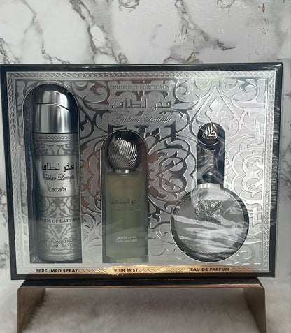 Lattafa Fakhar Set De 3 Pz Con Body Mist Para Hombre