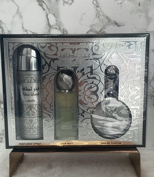 Lattafa Fakhar Set De 3 Pz Con Body Mist Para Hombre