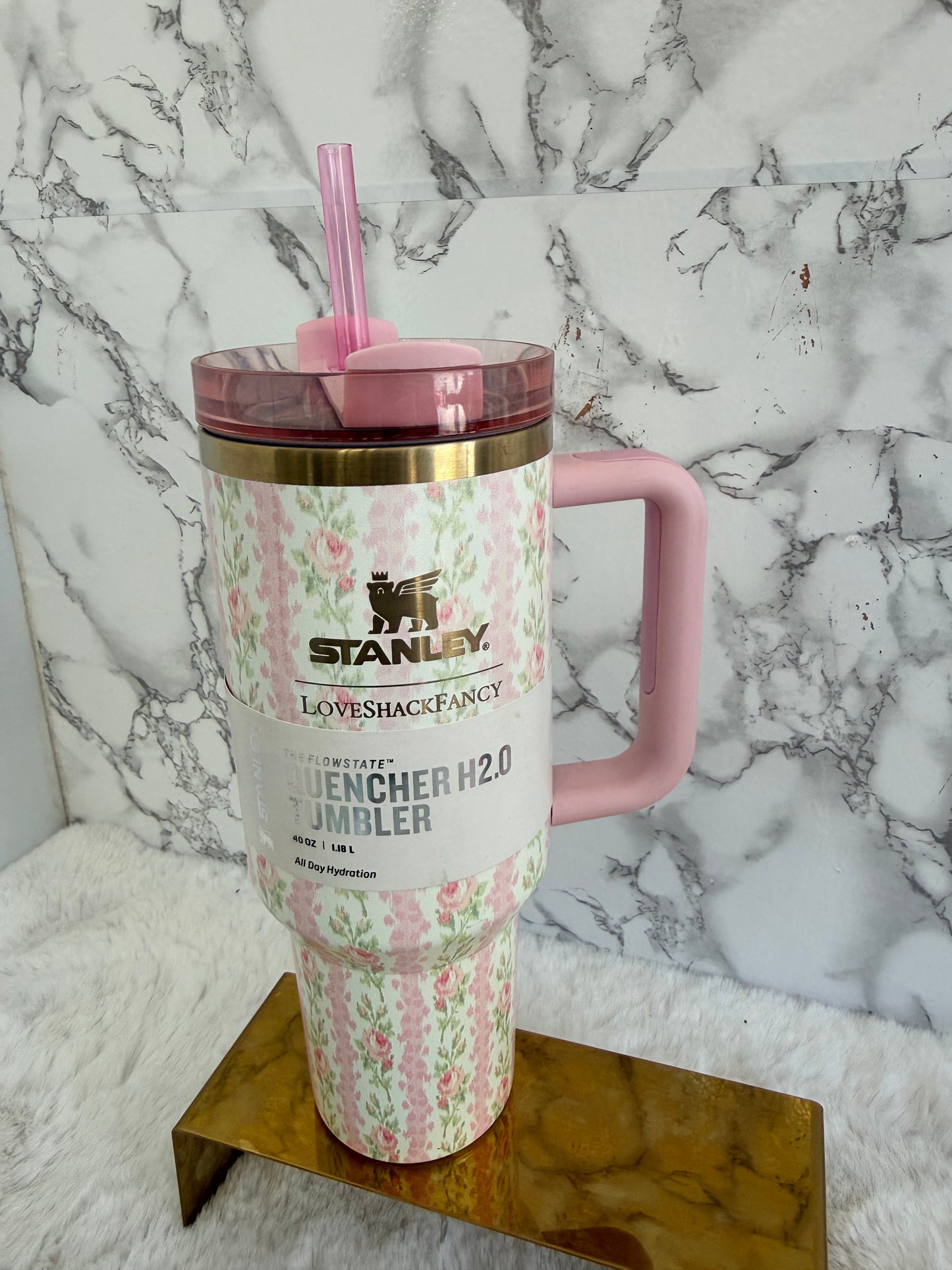 Vasos 40 onzas marca Stanley flores
