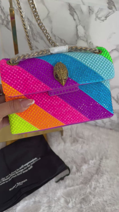 Bolsa colores con tipo piedras marca Kurt Geiger