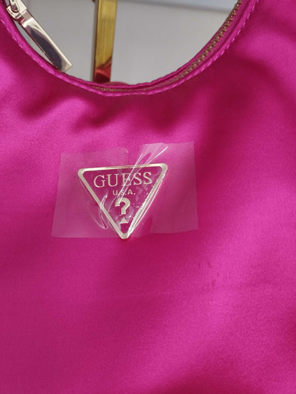 Bolsa color rosa tela marca Guess